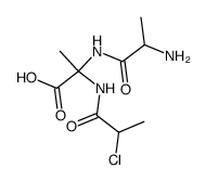 (+/-)-2-(2-chloro-propionylamino)-2-(2-amino-propionylamino)-propionic acid Structure