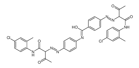 4-[[1-[[(4-chloro-o-tolyl)amino]carbonyl]-2-oxopropyl]azo]-N-[4-[[1-[[(4-chloro-o-tolyl)amino]carbonyl]-2-oxopropyl]azo]phenyl]benzamide Structure