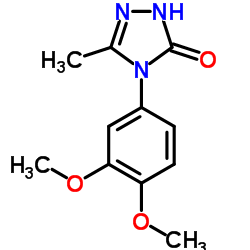 4-(3,4-Dimethoxyphenyl)-5-methyl-2,4-dihydro-3H-1,2,4-triazol-3-one结构式