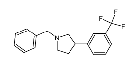 1-benzyl-3-[3-(trifluoromethyl)phenyl]pyrrolidine结构式