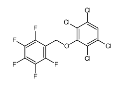 1,2,3,4,5-pentafluoro-6-[(2,3,5,6-tetrachlorophenoxy)methyl]benzene Structure