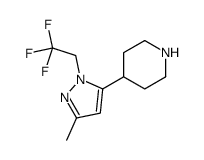 4-[5-methyl-2-(2,2,2-trifluoroethyl)pyrazol-3-yl]piperidine Structure