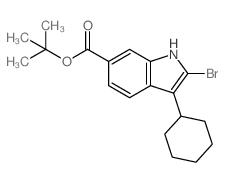 tert-Butyl 2-bromo-3-cyclohexyl-1H-indole-6-carboxylate Structure