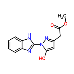 [1-(1H-BENZOIMIDAZOL-2-YL)-5-HYDROXY-1H-PYRAZOL-3-YL]-ACETIC ACID METHYL ESTER Structure