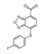 4-(4-fluorophenylthio)-7-nitrobenzo[c][1,2,5]oxadiazole结构式