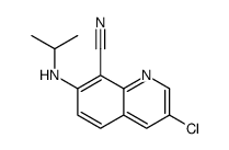 3-chloro-7-(propan-2-ylamino)quinoline-8-carbonitrile结构式