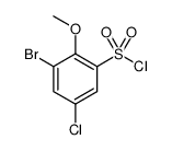 3-BROMO-5-CHLORO-2-METHOXYBENZENESULFONYL CHLORIDE structure