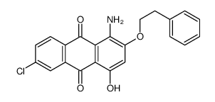 1-amino-6-chloro-4-hydroxy-2-(2-phenylethoxy)anthracene-9,10-dione Structure