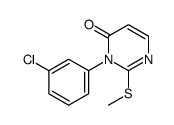 3-(3-chlorophenyl)-2-methylsulfanylpyrimidin-4-one结构式