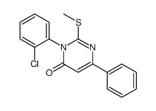 3-(2-chlorophenyl)-2-methylsulfanyl-6-phenylpyrimidin-4-one结构式