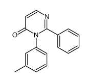 3-(3-methylphenyl)-2-phenylpyrimidin-4-one结构式