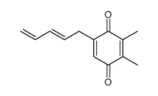 2,3-Dimethyl-5-((E)-penta-2,4-dienyl)-[1,4]benzoquinone Structure