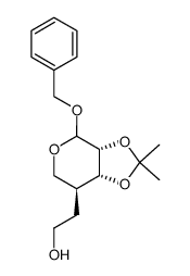 2-((3aR,7S,7aR)-4-(benzyloxy)-2,2-dimethyltetrahydro-4H-[1,3]dioxolo[4,5-c]pyran-7-yl)ethan-1-ol结构式