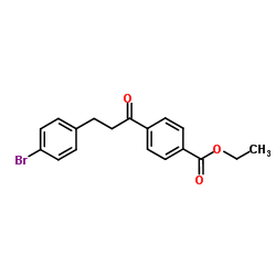 Ethyl 4-[3-(4-bromophenyl)propanoyl]benzoate Structure