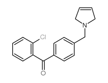 2-CHLORO-4'-(3-PYRROLINOMETHYL) BENZOPHENONE结构式
