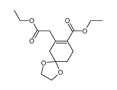 ethyl 7-(2-ethoxy-2-oxoethyl)-1,4-dioxaspiro[4.5]dec-7-ene-8-carboxylate Structure