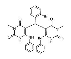 o-bromophenylbis-(6-anilino-3-methyluracil-5-yl)methane Structure