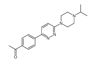 1-[4-[6-(4-propan-2-ylpiperazin-1-yl)pyridazin-3-yl]phenyl]ethanone Structure