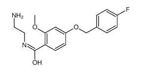 N-(2-aminoethyl)-4-[(4-fluorophenyl)methoxy]-2-methoxybenzamide结构式