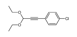 4-Chlor-phenyl-propiolaldehyd-diethyl-acetal结构式