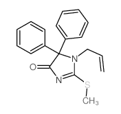 4H-Imidazol-4-one,1,5-dihydro-2-(methylthio)-5,5-diphenyl-1-(2-propen-1-yl)-结构式