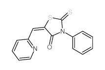 4-Thiazolidinone,3-phenyl-5-(2-pyridinylmethylene)-2-thioxo- Structure