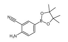 2-氨基-5-(4,4,5,5-四甲基-1,3,2-二氧硼杂环戊烷-2-基)苯甲腈结构式