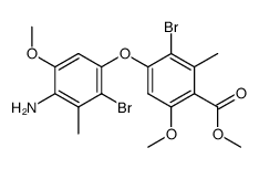 methyl 4-(4-amino-2-bromo-5-methoxy-3-methylphenoxy)-5-bromo-2-methoxy-6-methylbenzoate结构式