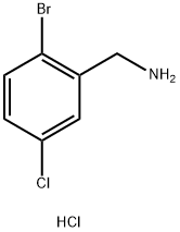 Benzenemethanamine, 2-bromo-5-chloro-, hydrochloride (1:1) Structure