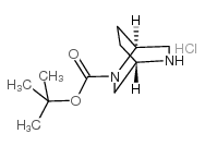 (1S,4S)-TERT-BUTYL 2,5-DIAZABICYCLO[2.2.2]OCTANE-2-CARBOXYLATE HYDROCHLORIDE structure