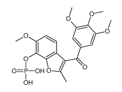 [6-methoxy-2-methyl-3-(3,4,5-trimethoxybenzoyl)-1-benzofuran-7-yl] dihydrogen phosphate Structure