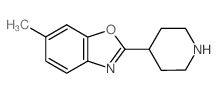 6-甲基-2-哌啶-4-基-1,3-苯并噁唑结构式