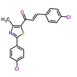 (E)-3-(4-CHLOROPHENYL)-1-[2-(4-CHLOROPHENYL)-4-METHYL-1,3-THIAZOL-5-YL]-2-PROPEN-1-ONE Structure