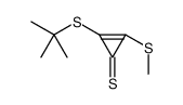 2-tert-butylsulfanyl-3-methylsulfanylcycloprop-2-ene-1-thione结构式