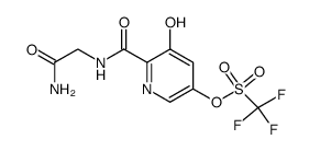 trifluoromethanesulfonic acid 6-(carbamoylmethyl-carbamoyl)-5-hydroxy-pyridin-3-yl ester Structure