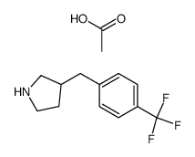 Rac-3-(4-Trifluoromethyl-benzyl)-pyrrolidine acetic acid结构式