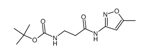 [2-(5-methyl-isoxazol-3-ylcarbamoyl)-ethyl]-carbamic acid tert-butyl ester Structure