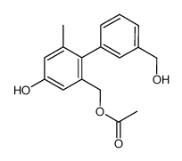 [4-hydroxy-3'-(hydroxymethyl)-6-methylbiphenyl-2-yl]methyl acetate结构式