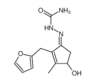 2-furfuryl-4-hydroxy-3-methyl-cyclopent-2-enone semicarbazone Structure