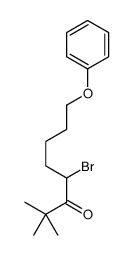 4-bromo-2,2-dimethyl-8-phenoxyoctan-3-one结构式