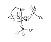 {N,N-bis(2-aminoethyl)-1,2-ethanediamine}-bis(trimethylphosphate)cobalt(III)(3+)结构式