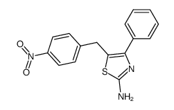 5-(4-nitro-benzyl)-4-phenyl-thiazol-2-ylamine结构式