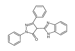 4-(1H-benzimidazol-2-yl)-2,5-diphenyl-2,4-dihydro-3H-pyrazol-3-one结构式