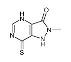 2-methyl-7-sulfanylidene-1,4-dihydropyrazolo[4,3-d]pyrimidin-3-one结构式