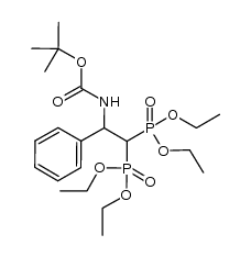 diethyl [2-tert-butoxycarbonylamino-1-(diethoxyphosphoryl)-2-phenylethyl]phosphonate结构式