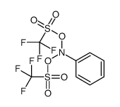 [N-(trifluoromethylsulfonyloxy)anilino] trifluoromethanesulfonate结构式