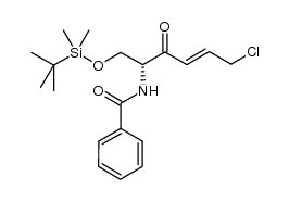 (R,E)-N-(1-(tert-butyldimethylsilyloxy)-6-chloro-3-oxohex-4-en-2-yl)benzamide Structure