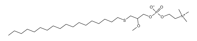 1-S-octadecyl-2-O-methyl-rac-thioglycero-3-phosphocholine结构式