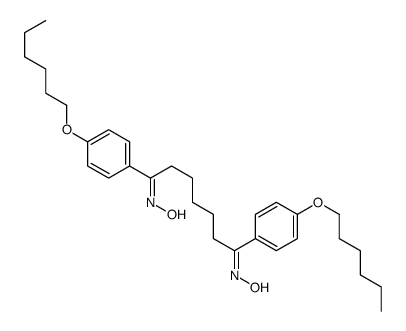 (NZ)-N-[(7Z)-1,7-bis(4-hexoxyphenyl)-7-hydroxyiminoheptylidene]hydroxylamine Structure