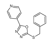 2-benzylsulfanyl-5-pyridin-4-yl-1,3,4-oxadiazole Structure